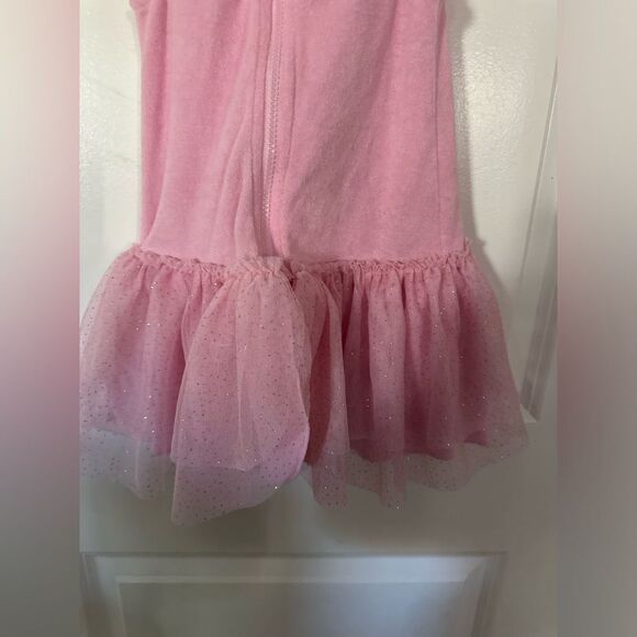 Disney Girls 2 Princess Pink Swim Cover up Hooded Terrycloth Robe Tutu Size 2 - Picture 3 of 8